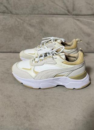 Кросівки жіночі puma біло-бежеві 37.5 розмір 23.5 см