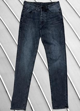 Жіночі джинси denim co s eu36 uk8 ua42 темно-сині прямі стрейчеві еластичні штани денім класичні базові з середньою посадкою джинси прямого крою