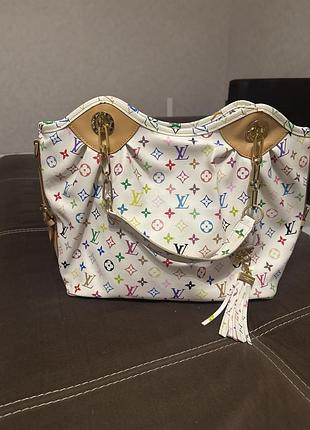 Сумка жіноча louis vuitton multicolore monogram біла