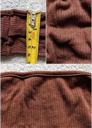 Женская короткая майка топ shein в рубчик 8