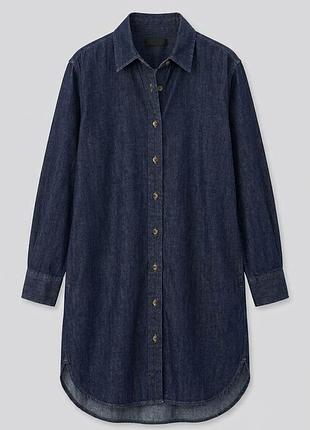 Джинсова сукня. сукня uniqlo. сукея-морочка. джинсовое платье. платье рубашка