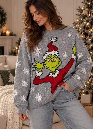 Светр кофта primark the grinch грінч новорічний різдвяний оверсайз xl, унісекс