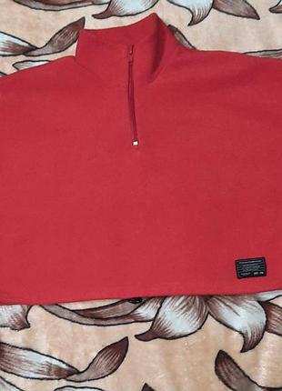 Укорочений флісовий пуловер urban outfitters (uo fleece panel track top)