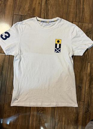 Футболка чоловіча lacoste th9107 біла m | оригінал | лого крокодил | premium casual | стан ідеальний