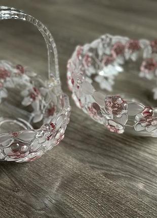 Вінтажний набір walther glas carmen rose (німеччина)салатник та кошик