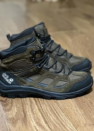 Черевики чоловічі jack wolfskin vojo 3 texapore mid хакі 43 розмір