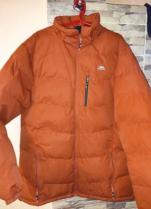 Стильная мужская стеганая куртка trespass blustery padded jacket в оранжевом цвете (burnt orange).хл-2хл