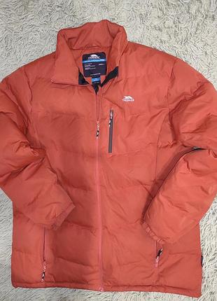 Стильная мужская стеганая куртка trespass blustery padded jacket в оранжевом цвете (burnt orange).хл-2хл