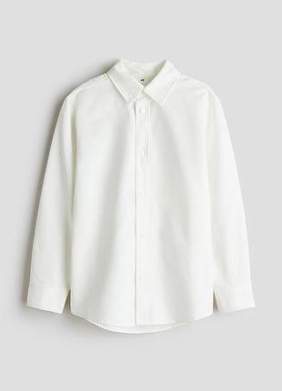 Біла класична сорочка на хлопчика h&m 128 р 7-8 років форма шкільна сорочка