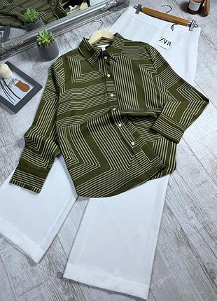 Сатиновая рубашка от h&amp;m