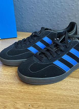 Adidas originals gazelle indoor black blue — чоловічі замшеві кросівки