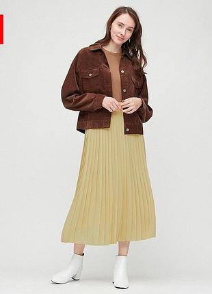 Шифоновая юбка-миди на резинке uniqlo organ skirt