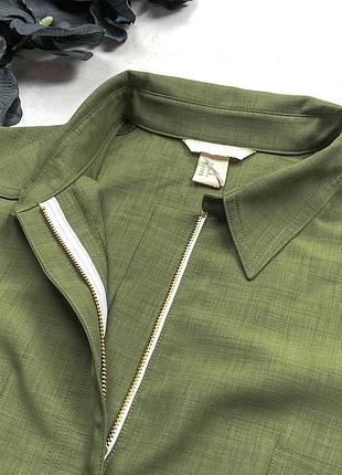 Женский шерстяной брючный комбинезон h&m защитного оттенка хаки с поясом и брюками-палаццо s хаки зеленый 6