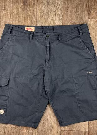 Шорти fjallraven g-1000 xxl сірі чоловічі спортивні трекінгові карго гібридні широкі