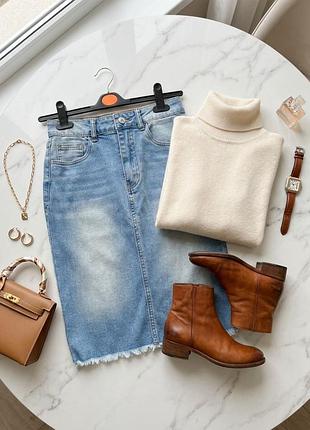 Джинсовая юбка от shein