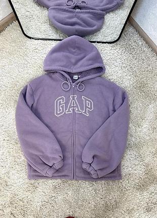 Худі gap на блискавці бузкове з флісом
