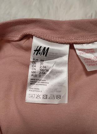 Комбінезон-сліп для дівчинки h&m рожевий 3