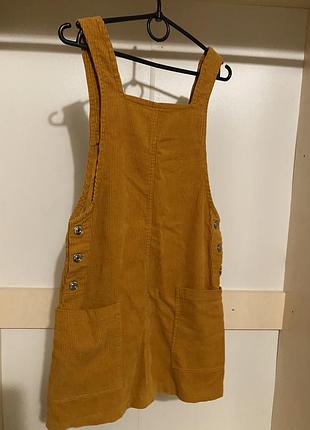 Сарафан жіночий bershka вельветовий гірчичний міні