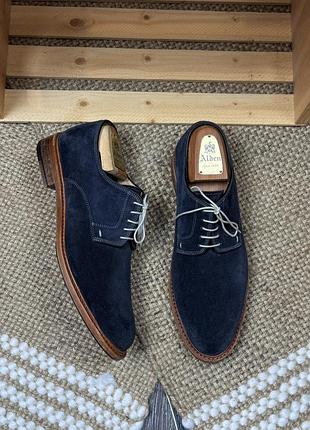 Туфлі чоловічі paraboot замшеві сині uk-8 eu-42