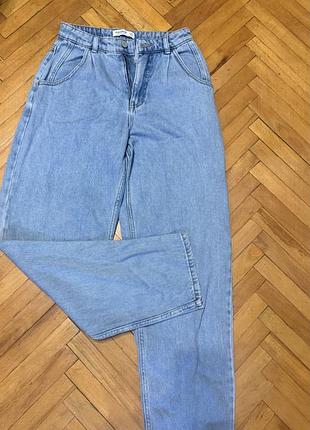 Трендові блакитні джинси pull&bear (mom / slouchy) — стан нових!