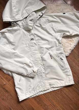 Вітрівка helly hansen біла з капюшоном