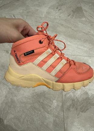 Черевики adidas terrex mid gtx помаранчеві з бежевим