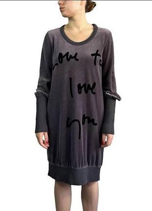 Эксклюзивное платье-туника sonia rykiel в идеальном состоянии, шерсть мериноса и хлопок (размер m)