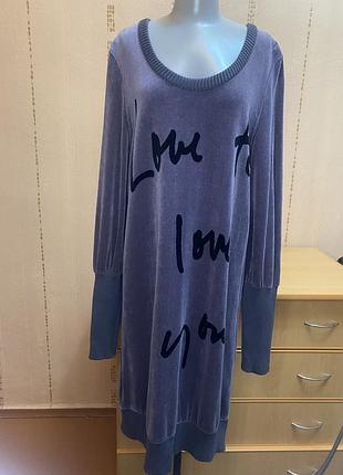 Эксклюзивное платье-туника sonia rykiel в идеальном состоянии, шерсть мериноса и хлопок (размер m)