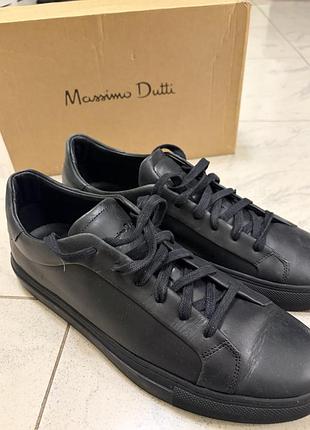 Кросівки чоловічі massimo dutti шкіряні чорні