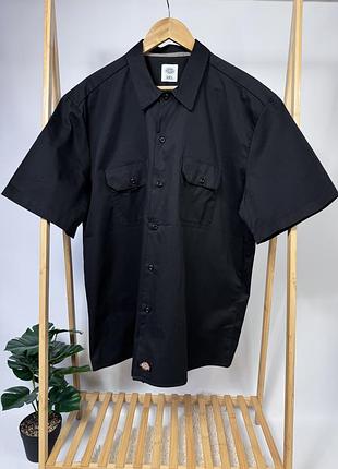 Чорна сорочка dickies оригінал slim fit 2xl oversize sk8 y2k casual