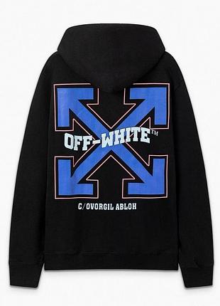 Худи черное off-white мужское s-xxl 2