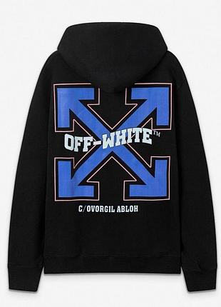 Мужское худи off-white черное s-xxl