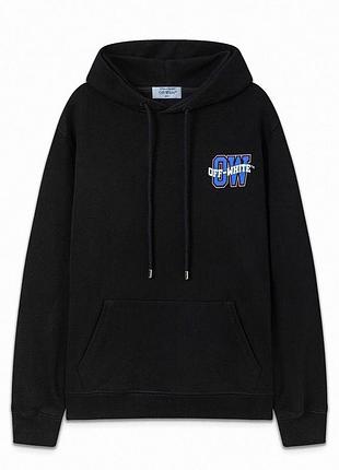 Off-white мужское худи черное s-xxl