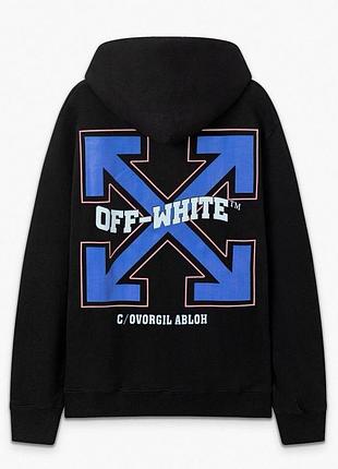Чорне худі off-white для чоловіків s-xxl
