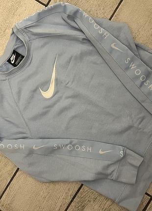 Реглан nike блакитний з логотипом swoosh