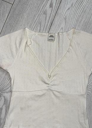 Жіночий топ urban outfitters білий з мереживом