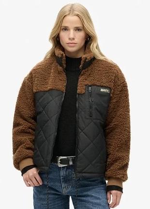 Куртка, тедді, superdry, розмір л (48р)