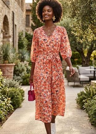 Цветочное платье миди marks spenser