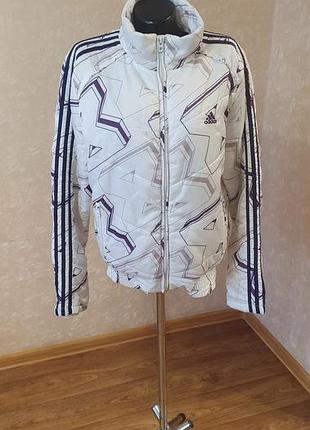 Оригинальная куртка-бомбер adidas с геометрическим принтом, размер l