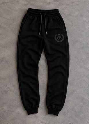 Флісові штани balenciaga чорні на зиму m, xl, xxl