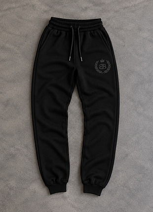 Штани флісові balenciaga чорні m, xl, xxl зима