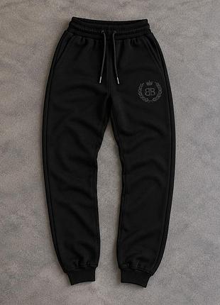 Штани чорні флісові зимові balenciaga m, xl, xxl