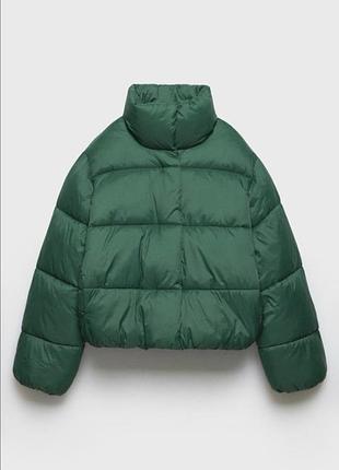 Zara тепла куртка пуфер zara демiсезонна куртка zara p.158 — 164 см