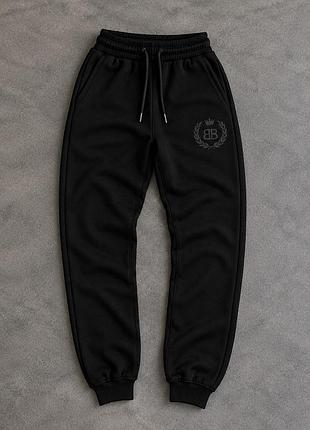 Штани зимові balenciaga флісові чорного кольору m, xl, xxl