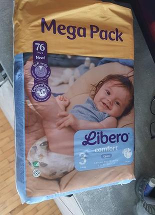 Підгузки libero comfort розмір 3, 76 шт