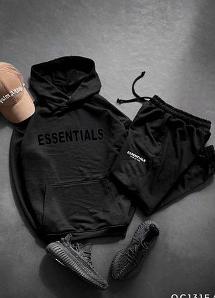 Костюм флисовый essentials мужской черный xxl