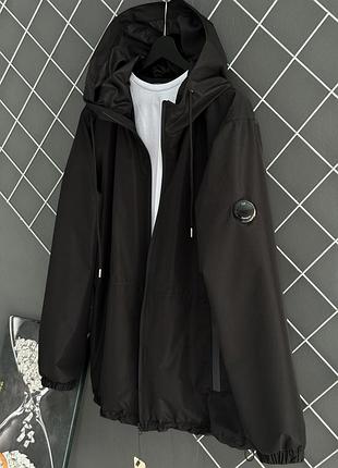 Черная демисезонная куртка-ветровка c.p. company s-xxl