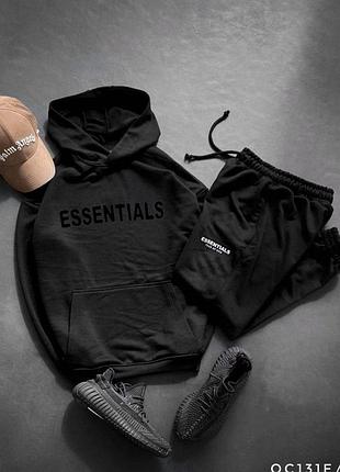 Essentials костюм мужской черный флис размер xxl