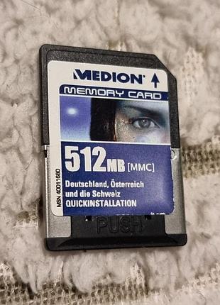 Картка пам'яті 512 мб (не гб) rs mmc mobile samsung 2.12/2.22 рс-ммс multimiacard mm і адаптер на sd medion mmcmobile самсунг mc2gu512hmcu-pa