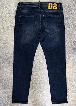 Чоловічі джинси dsquared2 cool guy з розрізами італія темно-сині w34 / 50